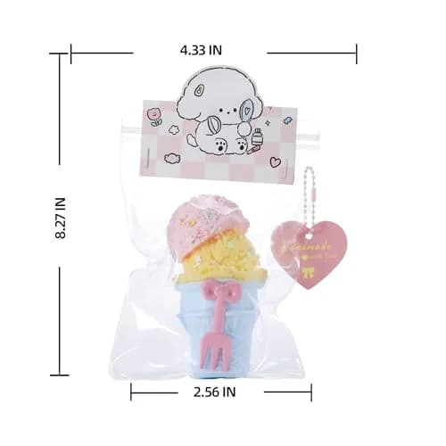 QCROAD SQUISHY Taba Ice Cream Squishy 15.1 cm (5.94" L x 2.76" W x 2.76" H) | Food-Grade Silicone Sensory Toy thumbnail 2