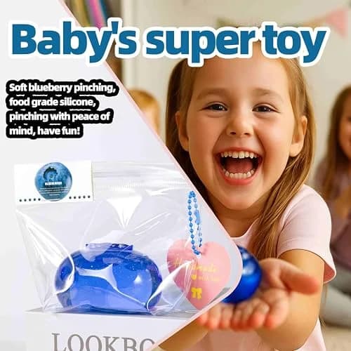 QCROAD SQUISHY Handmade Blueberry Squishy Toy 156 g (5.5 oz) | Safe Non-Toxic Jumbo Mochi Fidget Toy thumbnail 7