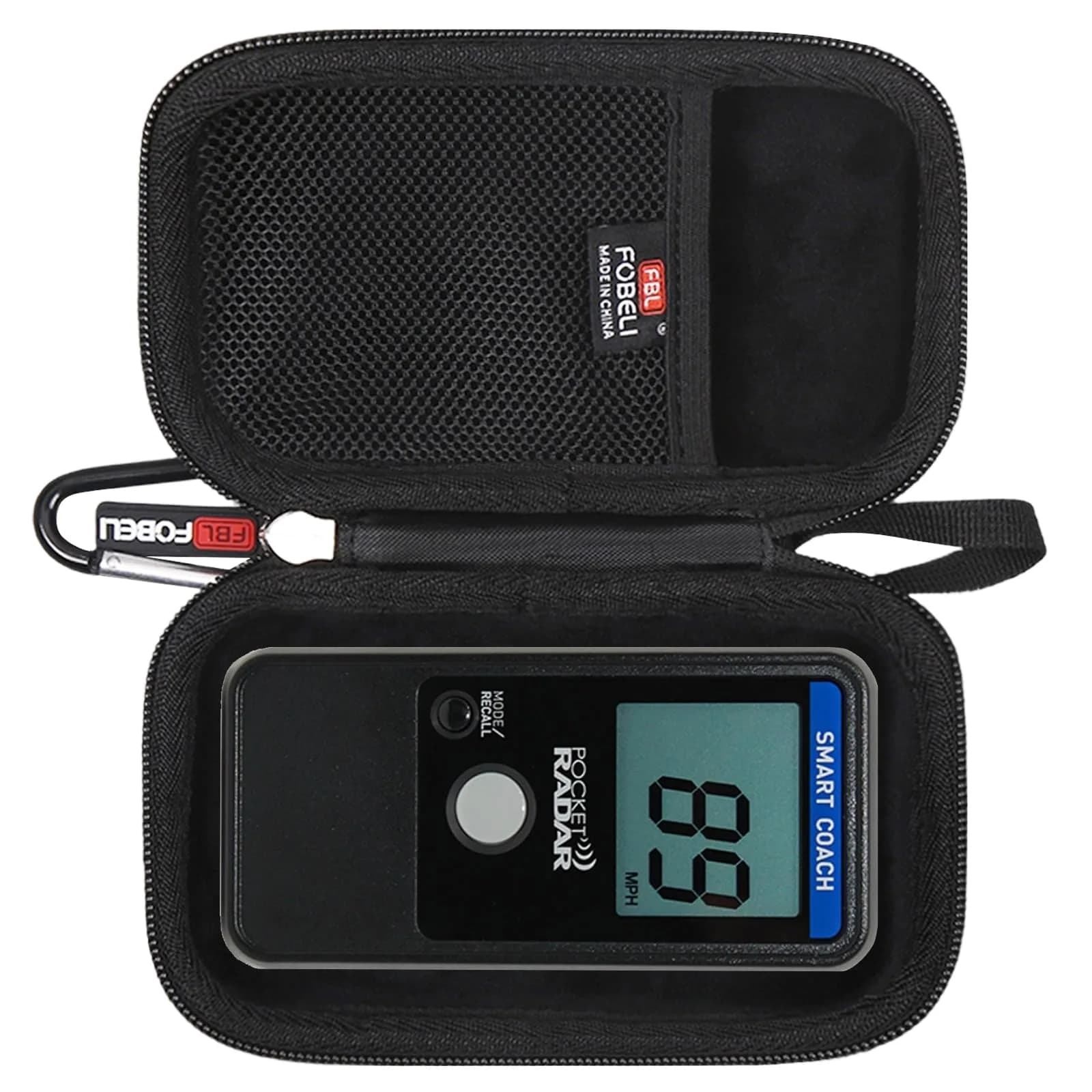 FBLFOBELI Hard Case for Pocket Radar Smart Coach Speed Gun & Ball Coach Radar Gun, 15.0cm (5.9") | Shockproof & Waterproof — Black