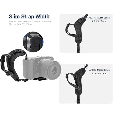 JJC Mirrorless Camera Hand Strap Wrist Strap for Canon EOS R50 R50V R100 | Adjustable Microfiber Support thumbnail 5