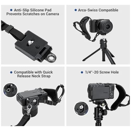 JJC Mirrorless Camera Hand Strap Wrist Strap for Canon EOS R50 R50V R100 | Adjustable Microfiber Support thumbnail 6