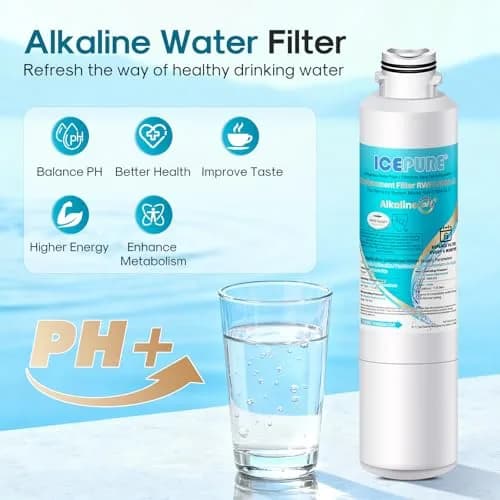 ICEPURE Alkaline DA29-00020B Refrigerator Water Filter 3 Pack | Balances pH & Removes Chlorine thumbnail 4