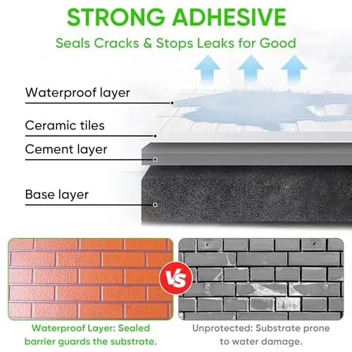 PIBEIBUK 17 Oz Transparent Waterproof Coating for Roofs, Concrete, Wood & Patios | Clear, Water-Based Sealant for Indoor & Outdoor Use thumbnail 5