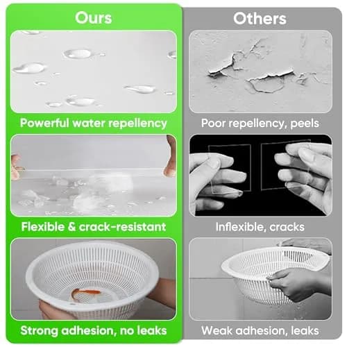 PIBEIBUK 17 Oz Transparent Waterproof Coating for Roofs, Concrete, Wood & Patios | Clear, Water-Based Sealant for Indoor & Outdoor Use thumbnail 3