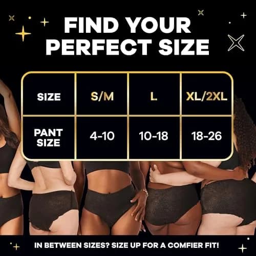 Always ZZZs Disposable Period Underwear Size L | 5X Overnight Pad Absorbency | Worry-Free Nights 26 Count thumbnail 7