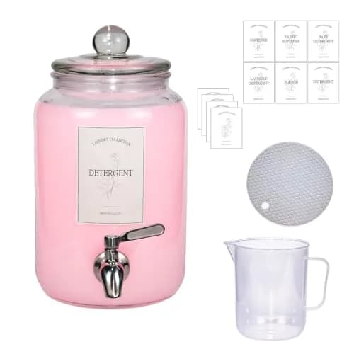 ChildLike Water Dispenser 108oz | Leak-Proof Glass Laundry Organizer thumbnail 1