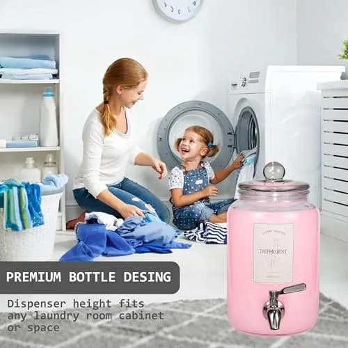 ChildLike Water Dispenser 108oz | Leak-Proof Glass Laundry Organizer thumbnail 4