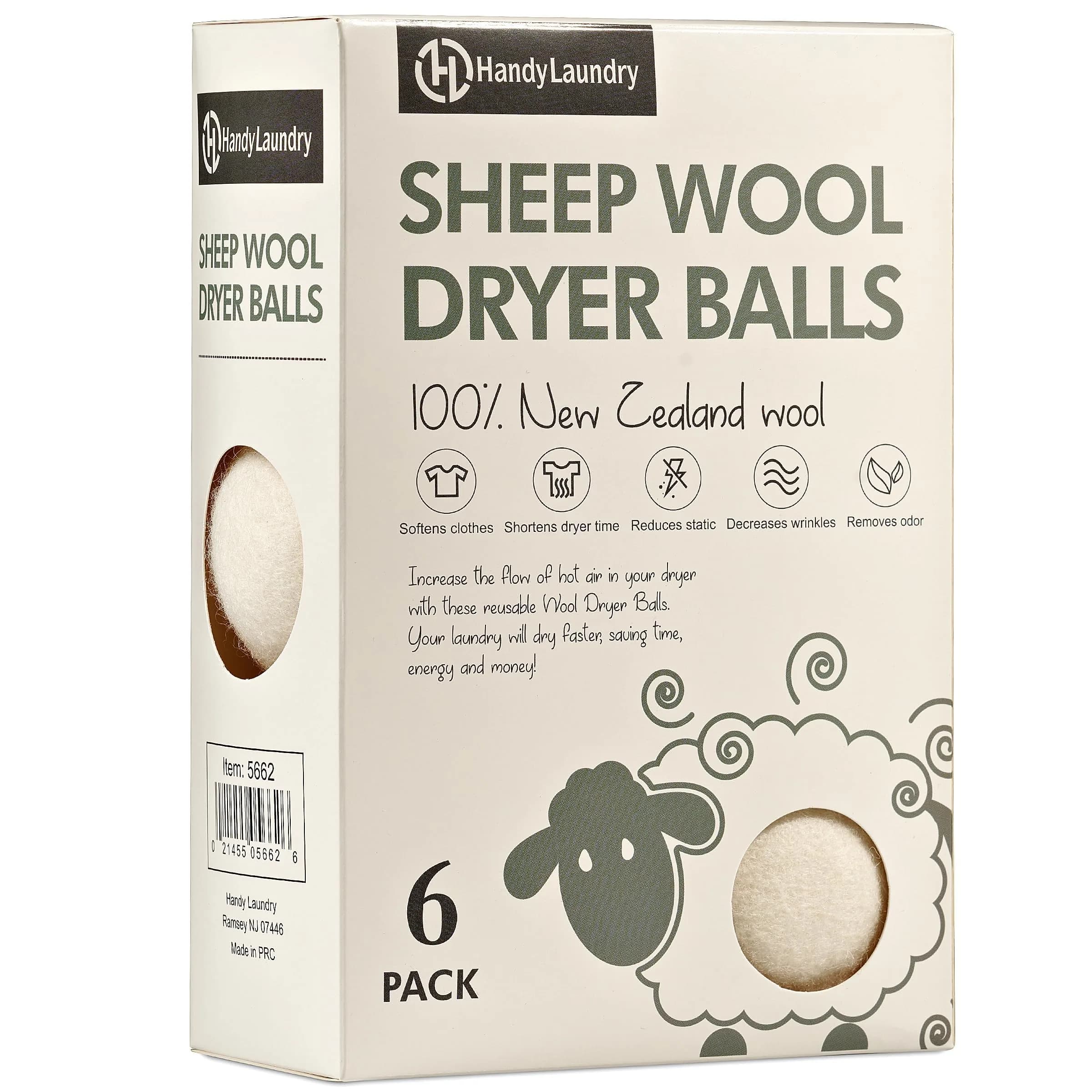 Handy Laundry Wool Dryer Balls (Pack of 72) | Natural Fabric Softener Alternative - view 2
