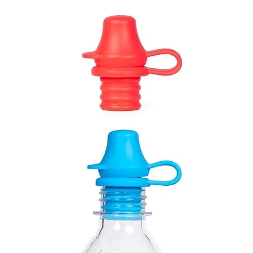 KIDDIKAP Silicone Bottle Topper 2 Pack Fits 28mm | Spill-Proof, Reusable & Dishwasher Safe thumbnail 1
