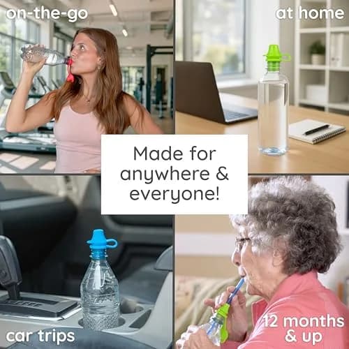 KIDDIKAP Silicone Bottle Topper 2 Pack Fits 28mm | Spill-Proof, Reusable & Dishwasher Safe thumbnail 4