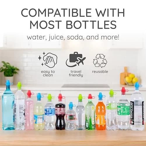 KIDDIKAP Silicone Bottle Topper 2 Pack Fits 28mm | Spill-Proof, Reusable & Dishwasher Safe thumbnail 5