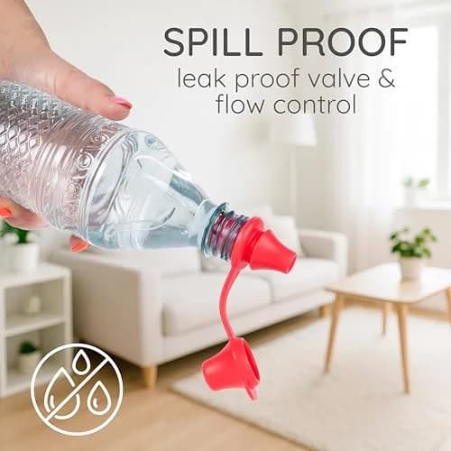 KIDDIKAP Silicone Bottle Topper 2 Pack Fits 28mm | Spill-Proof, Reusable & Dishwasher Safe thumbnail 3