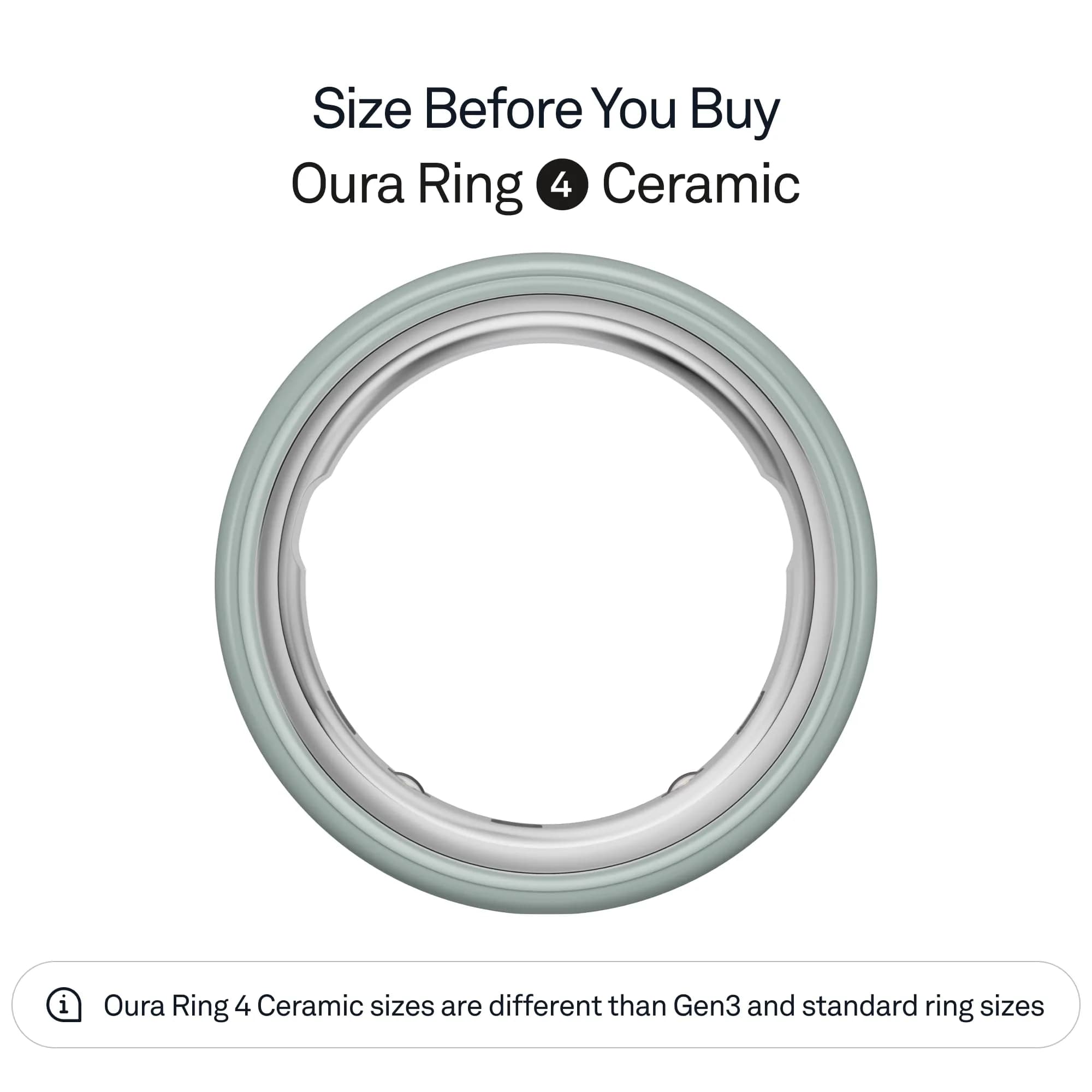 Oura Ring 4 Ceramic Tide Size 13 | Smart Ring for Sleep, Activity, Women's Health & AI Insights - view 2