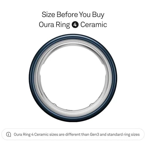 OURA Ring 4 Ceramic Midnight Size 4 | Smart Ring for Sleep, Activity, Women’s Health & AI Insights thumbnail 2