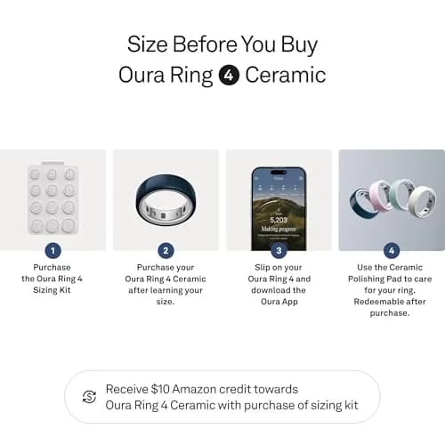 OURA Ring 4 Ceramic Midnight Size 4 | Smart Ring for Sleep, Activity, Women’s Health & AI Insights thumbnail 3