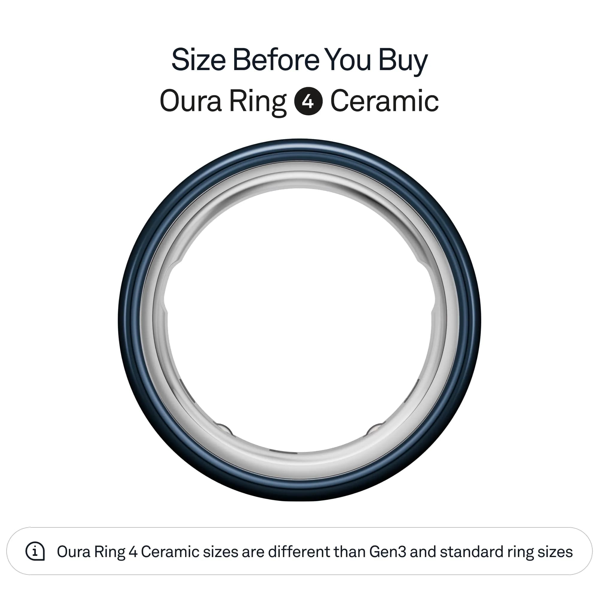 Oura Ring 4 Ceramic Midnight Size 8 | Smart Health Tracking - view 2