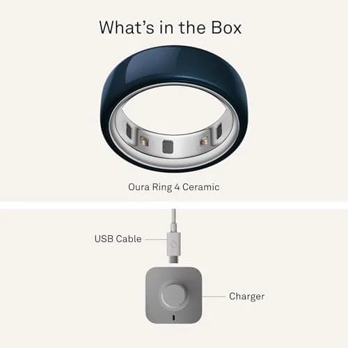 Oura Ring 4 Ceramic Midnight Smart Ring Size 8 | Tracks Sleep, Activity, Women's Health, AI Advisor, 5-8 Day Battery Life thumbnail 9