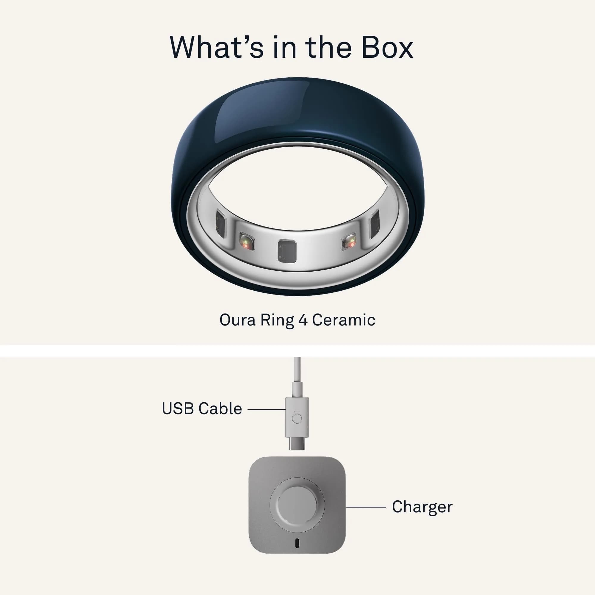 Oura Ring 4 Ceramic Midnight Size 8 | Smart Health Tracking - view 9