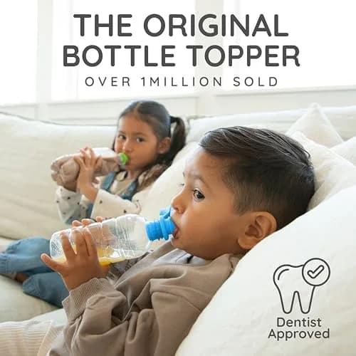 KIDDIKAP Bottle Topper Silicone Sippy Spout 4 Pack Fits 28mm | Spill-Proof, Reusable, Dishwasher Safe thumbnail 2