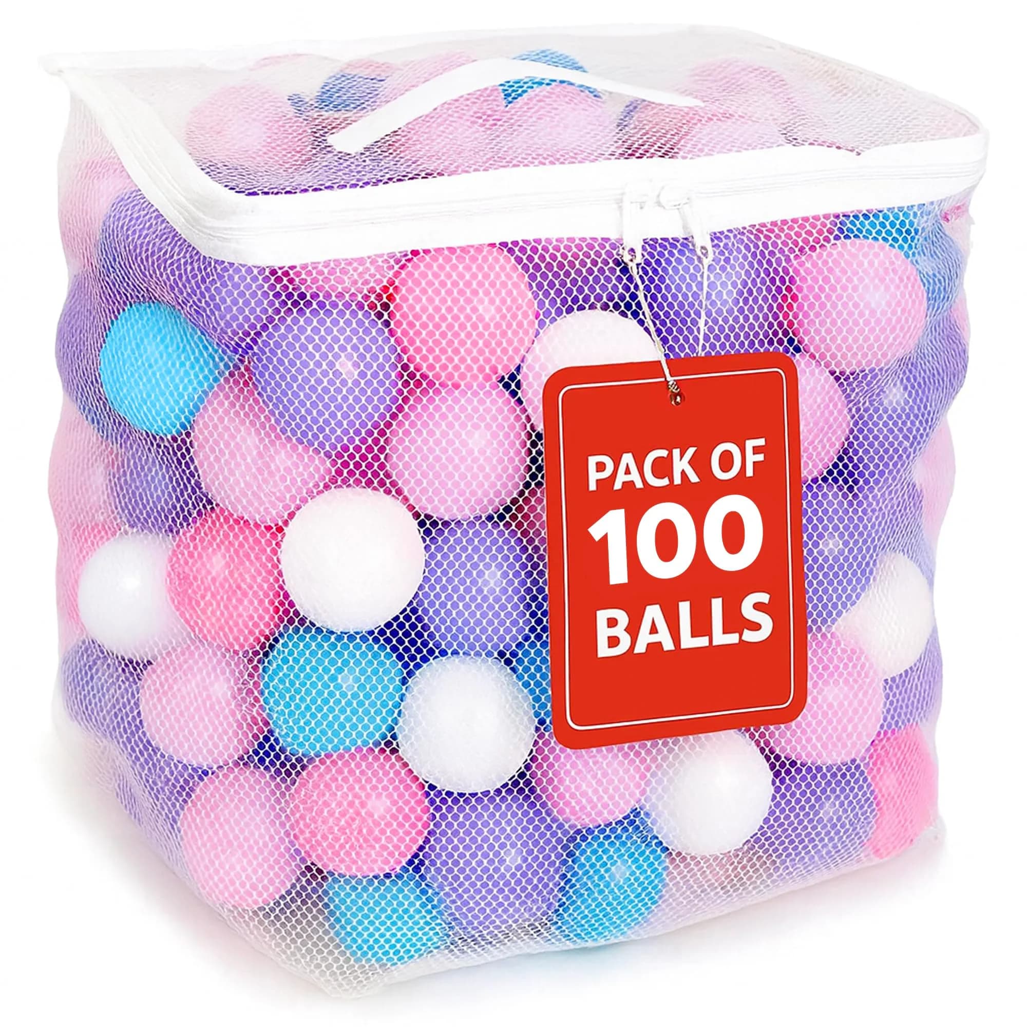 MW SPORTS Play Balls for Ball Pit | Crush Proof Plastic, BPA & Phthalate Free, Pastel Colors, 100 Balls — 100 Balls