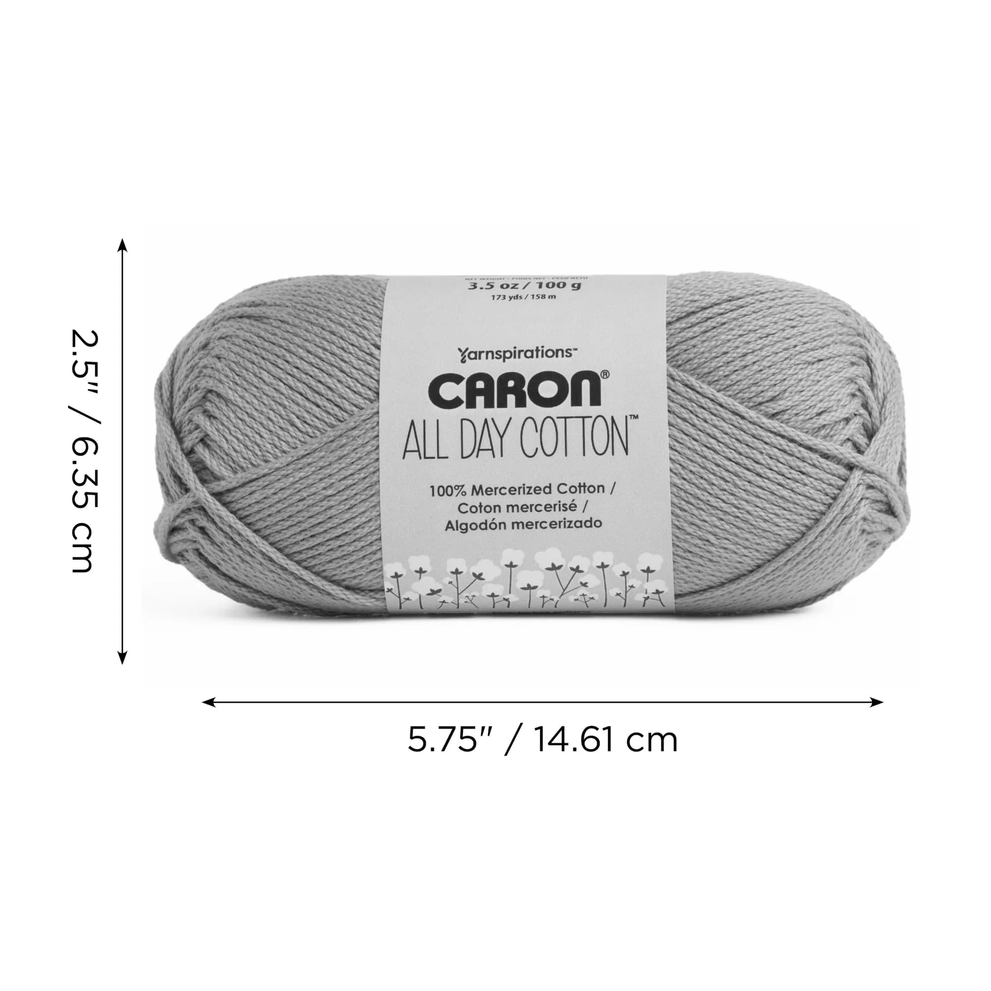 Caron All Day Cotton Morning Air Yarn - 3 Pack (300g/10.5oz) - 100% Mercerized Cotton - Worsted Weight - view 8