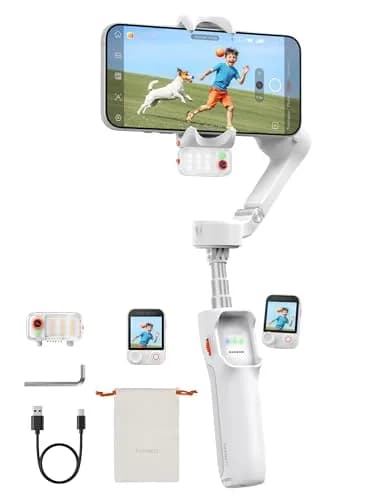 Hohem iSteady V3 Ultra Gimbal Stabilizer for Smartphone | AI Tracking, 360° Pan, Touchscreen, Remote Control, Built-in Extension & Tripod thumbnail 1