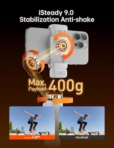 Hohem iSteady V3 Ultra Gimbal Stabilizer for Smartphone | AI Tracking, 360° Pan, Touchscreen, Remote Control, Built-in Extension & Tripod thumbnail 5