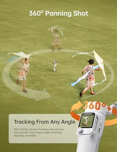 Hohem iSteady V3 Ultra Gimbal Stabilizer for Smartphone | AI Tracking, 360° Pan, Touchscreen, Remote Control, Built-in Extension & Tripod thumbnail 6