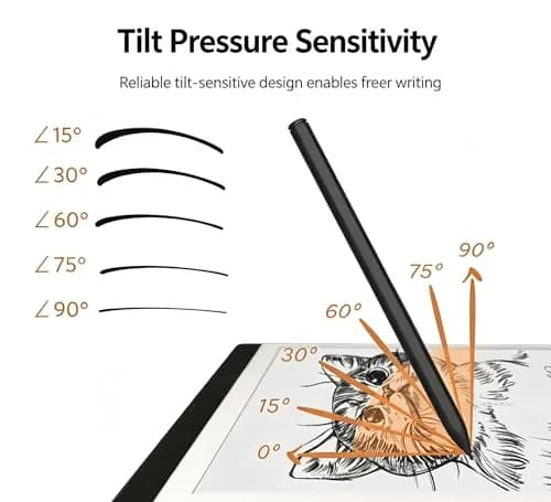 fllynewrite Magnetic Stylus Pen with Eraser & 5 Nibs for Remarkable 2, Kindle Scribe, BOOX Tablets (Black) thumbnail 4