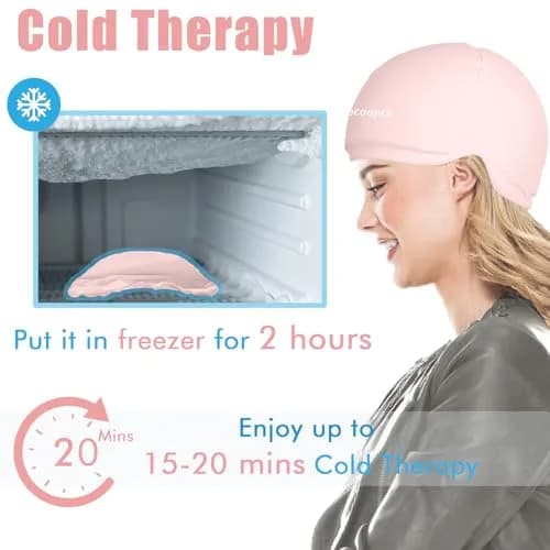 sfiocoopck Pink Chemotherapy Cold Cap for Scalp Cooling & Migraine Relief | 1 Unit thumbnail 4