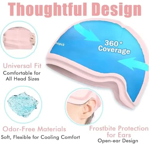 sfiocoopck Pink Chemotherapy Cold Cap for Scalp Cooling & Migraine Relief | 1 Unit thumbnail 5
