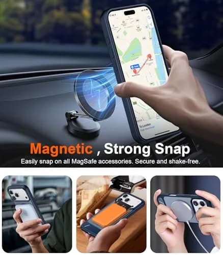 Temdan Magnetic for iPhone 18 Pro Max Case/17 Pro Max Case Stand | Slim Shockproof Translucent Matte 6.9" thumbnail 6