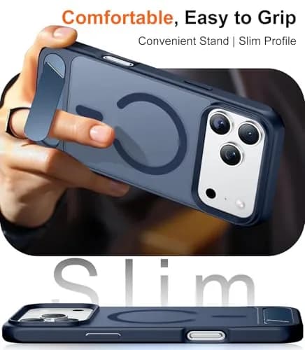 Temdan Magnetic for iPhone 18 Pro Max Case/17 Pro Max Case Stand | Slim Shockproof Translucent Matte 6.9" thumbnail 7