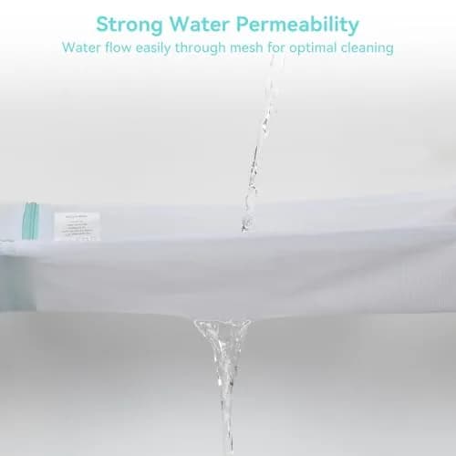 OTraki White Mesh Laundry Bag 30cm x 40cm | Reinforced Zipper for Delicates thumbnail 4