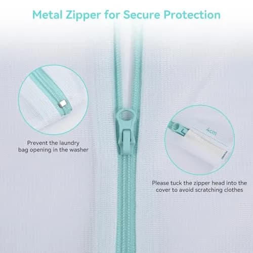 OTraki White Mesh Laundry Bag 30cm x 40cm | Reinforced Zipper for Delicates thumbnail 5