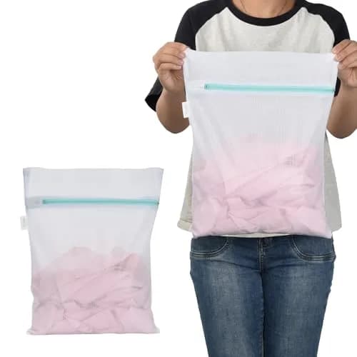 OTraki White Mesh Laundry Bag 30cm x 40cm | Reinforced Zipper for Delicates thumbnail 7