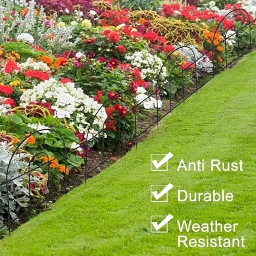ZENY Garden Fence, Metal Decorative Border Panels, 18 in H x 150 ft L | Versatile Outdoor Landscape Border thumbnail 5