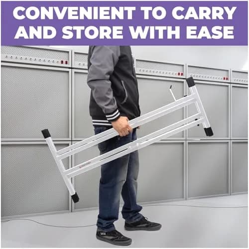 Liquid Stands White X-Style Keyboard Stand for Musicians | Adjustable Height 27"-37", 160lb Capacity thumbnail 5