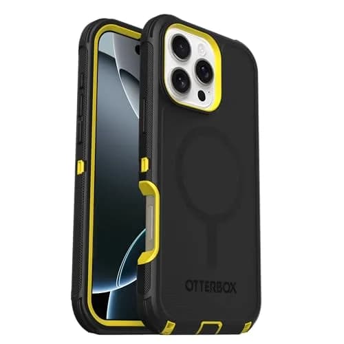 OtterBox Defender Series MagSafe Case for iPhone 16 Pro Max - Night (Black & Yellow) | Rugged & Durable thumbnail 4