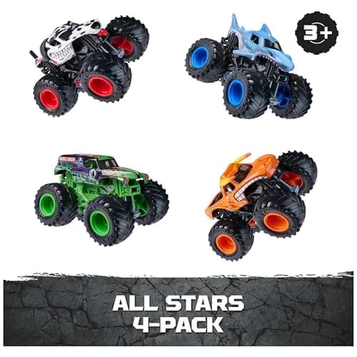 Monster Jam All Stars Monster Trucks 4-Pack | 1:64 Scale Die-Cast Vehicles for Kids & Collectors thumbnail 2