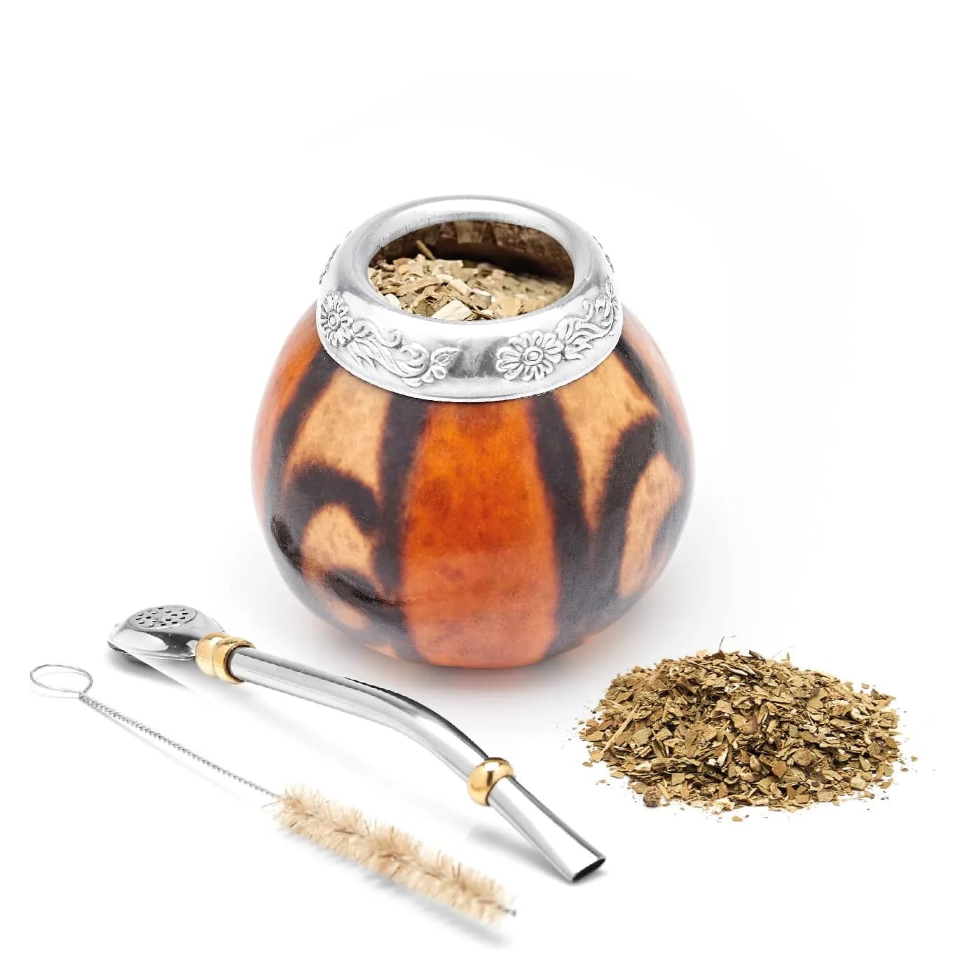 BALIBETOV Natural Wood Yerba Mate Gourd Set - 7 Ounces | Authentic Handmade Argentine Cup - view 2