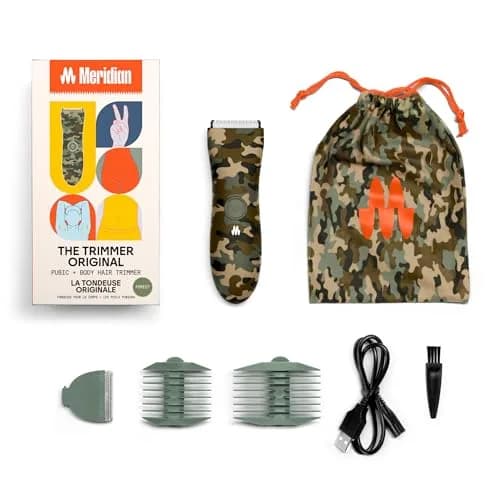 MERIDIAN The Trimmer Original Body Hair Trimmer for Men & Women, Forest | Waterproof & Rechargeable thumbnail 6
