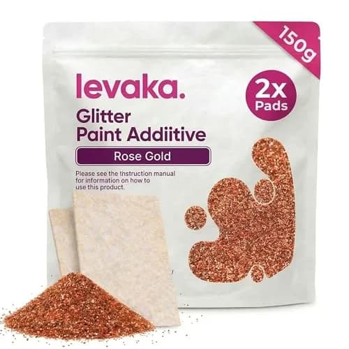 FBGC Pure Silver Rose Gold Glitter Paint Additive 5.3oz | Sparkle for Walls & Furniture thumbnail 1