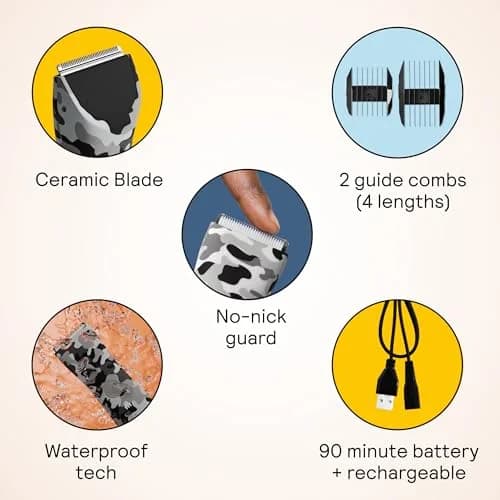 MERIDIAN The Trimmer Original Body Hair Trimmer for Men & Women Arctic | 3-12mm Adjustable Length thumbnail 2