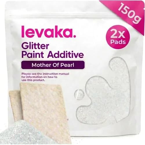FBGC Pure Silver Mother of Pearl Glitter Paint Additive 5.3oz | Shimmer for Walls & Furniture thumbnail 1
