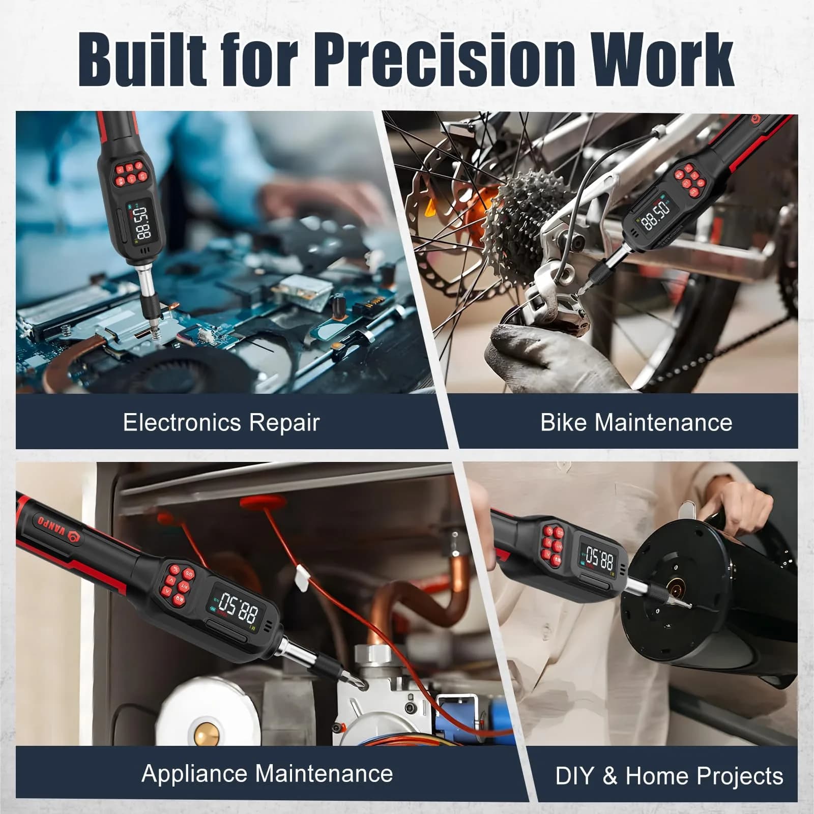 VANPO Digital Torque Screwdriver 0.5-10 Nm (4.42-88.5 in-lb) | Precision Tool for Bikes, Optics & Electronics thumbnail 6