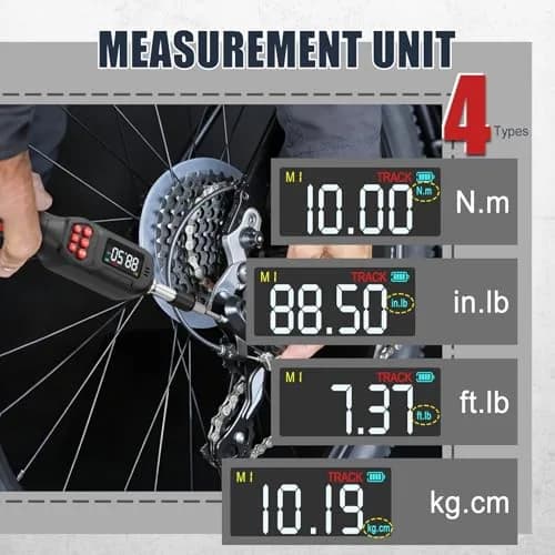 VANPO Digital Torque Screwdriver 0.5-10 Nm (4.42-88.5 in-lb) | Precision Tool for Bikes, Optics & Electronics thumbnail 7