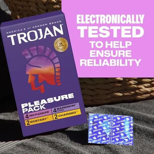Trojan Pleasure Pack Assorted Latex Lubricated Condoms 36 Count | Variety for Intense Pleasure thumbnail 8