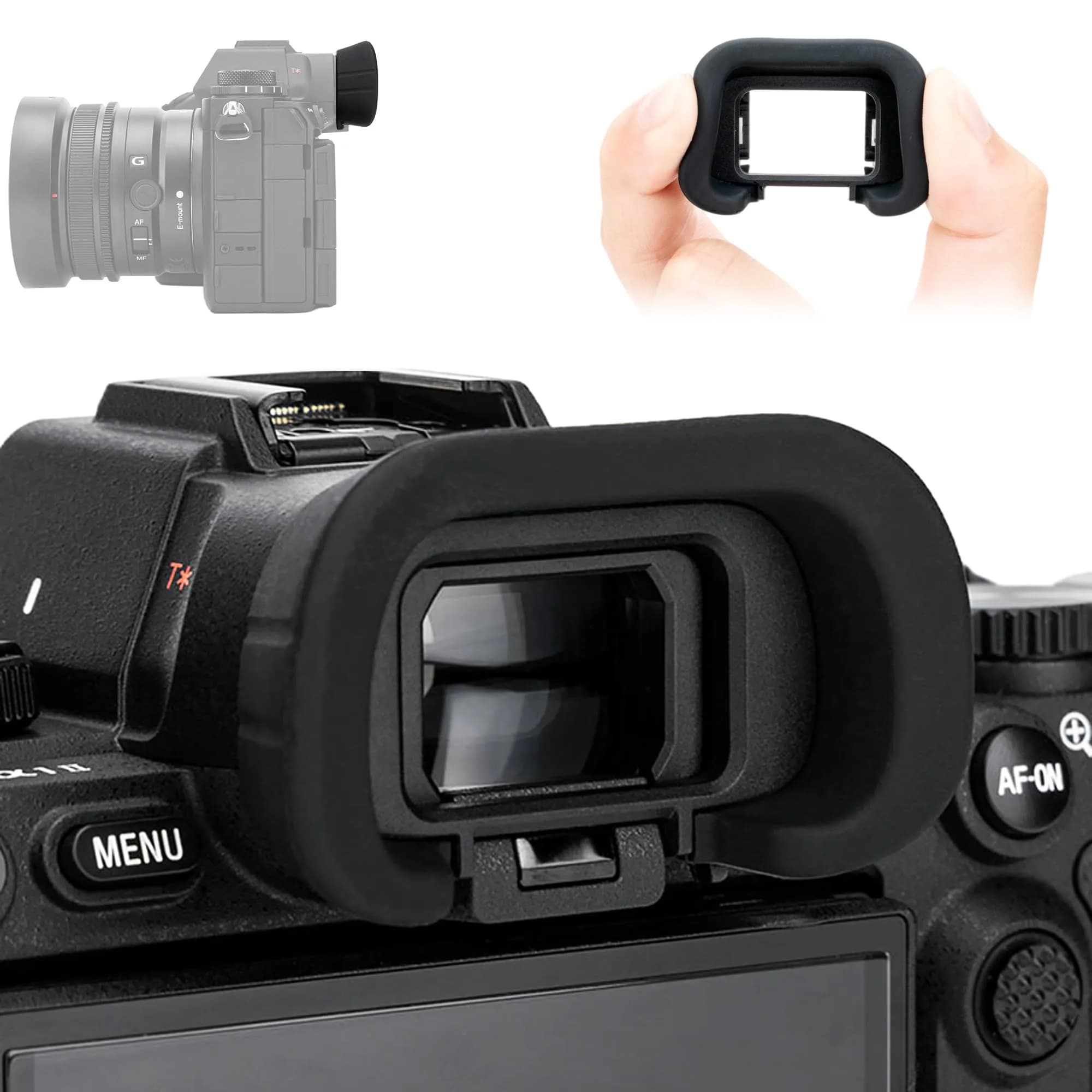 Kiorafoto FDA-EP21 Eyecup for Sony A7R VI A7RVI A7IV A7RV A1 II A9III A7S III | Blocks Stray Light for Clearer View - main product image