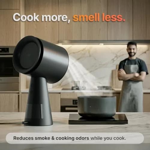 TUCO Portable Range Hood Black 19.7 cm (7.75 in) | ETL Certified Ductless Kitchen Exhaust Fan with 5-Layer Filter thumbnail 2